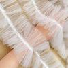 2 Yards x 10cm Width Premium Symmetrical Ruffle Tulle Lace Trim Decor Lace