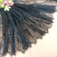45cm Width x 300cm Length Premium  Eyelash Floral Embroidery Lace Fabric Trim