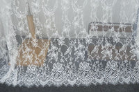 1.5m x 3m Butterfly Floral Embroidery Lace Fabric Panel