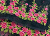 130cm Width x 90cm Length Rose Floral Embroidery Organza Lace Tulle Lace Fabric