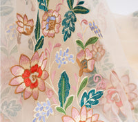 150cm Width x 95cm Width Premium Color Vine branch Floral Embroidery Lace Fabric