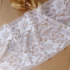 22cm Width x 190cm Length Premium French Style Floral Embroidery Lace Fabric Trim