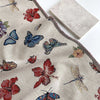 150cm Width x 95cm Length Dragonfly Butterfly and Flower Pattern Polyester Cotton Yarn-dyed Jacquard Fabric