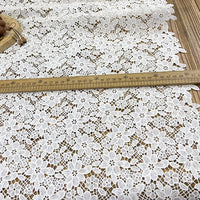 50cm Width x 95cm Unit Length Hollow-out Floral Embroidery Chemical Lace Fabric Trim