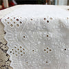 2 Yards of 10 inches Width Vintage Cotton Floral Vine Embroidery Eyelet Sewing Lace Fabric Trim