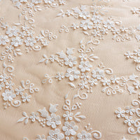 125cm Width x 95cm Length Premium Branch Floral Embroidery Lace Fabric
