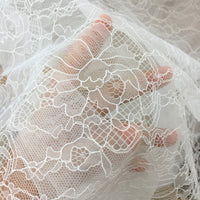 160cm Width x 90cm Length Fine Floral Embroidery Lace Fabric