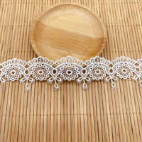 18 Yards x 3.2cm Width Polyester Floral Embroidery Sewing Lace Ribbon