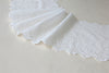 2 Yards x 25cm Width Premium Floral Embroidery Eyelet Cotton Lace Fabric