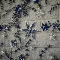120cm Width x 95cm Length Sequined Stars Embroidery Lace Fabric