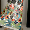 150 cm 幅ヴィンテージ マルチ カラフルな花のジャカード刺繍チュール レース生地ヤード
