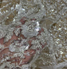 130 Width x 95cm Length  luxury Vintage European Style Sequin and Beads Floral Embroidery Lace Fabric