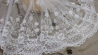 3 Yards x 26cm Width Premium Branch Floral embroidery Lace Fabric Trim