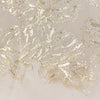 130cm Width x 95cm Length Premium Sequined Peony Floral Embroidery Lace Fabric