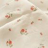 150cm Width Rose Floral Print with 3D Leaf Cotton Fabric by the Yard