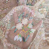 130cm Width x 95cm Length Luxury Sequined Botanical Floral Embroidery Lace Fabric