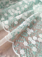 130cm Width x 95cm Length  2021 New Arrival Premium Branch Floral Embroidery Lace Fabric