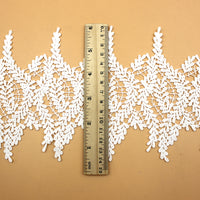 2 ヤード x 18cm 幅の枝の刺繍の結婚式のレースのアップリケの化学レースのアップリケ