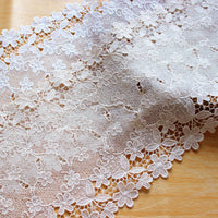 2ヤードの優れた花の刺繍の水溶性の化学レースの生地のトリム