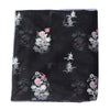 130cm Width x 95cm Length Premium 3D Floral Embroidery Black Lace Fabric
