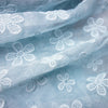 140cm Width Romantic Chiffon Floral Embroidery Lace Fabric by the Yard