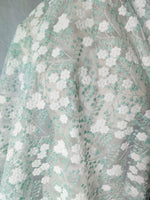 130cm Width x 95cm Length  2021 New Arrival Premium Branch Floral Embroidery Lace Fabric