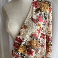 150cm Width x 95cm Length Premium Colorful Print plus Floral Embroidery Lace Fabric