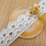14 Yards x 3.3cm Width Retro  Wave Pattern Water Soluble Lace Ribbon