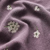 150cm Width x 95cm Length Premium Floral Embroidery Autumn and Winter Soft Woolen Coat Fabric