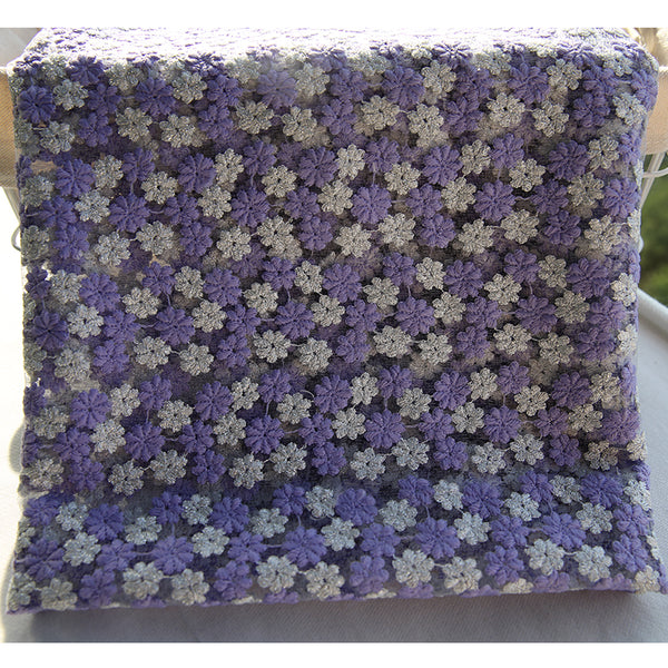 125cm Width x 95cm Length Daisy Floral Embroidery Water Soluble Lace Fabric