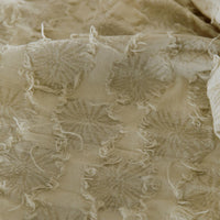 150cm Width x 95cm Length Vintage Poppy Floral Tassel Jaquard Cotton Linen Fabric