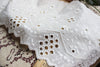 2 Yards of 10 inches Width Vintage Branch Floral Embroidery Eyelet Cotton Fabric Trim Frill Lace