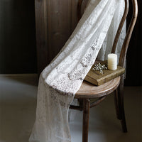 150cm Width Hollow-out Floral Embroidery Lace Fabric by the Yard