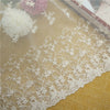 36cm Width x 180cm Length Vivid Flower Pattern Embroidery  Lace Fabric