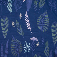 150cm Width x 95cm Length Premium Botanical Leaf Floral Embroidery Blue Lace Fabric