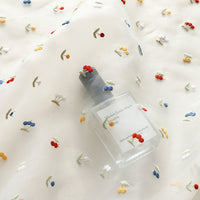 150cm Width x 95cm Length Organza Colorful Cherry Embroidery Lace Fabric
