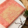 150cm Width x 95cm Length Premium Orange Red Floral Embroidery Lace Fabric