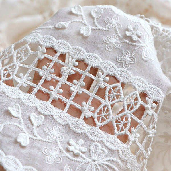 125cm Width x 95cm Length Premium Hollow out 3D Floral Embroidery