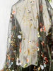130cm Width x 95cm Length Colorful Botanical Flower Pattern Embroidered Lace Fabric