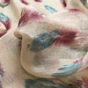 148cm Width x 95cm Length Premium Feather Pattern Print Chiffon Fabric