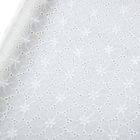 133cm Width x 90cm Length Poppy Floral Embroidery Eyelet Cotton Lace Fabric