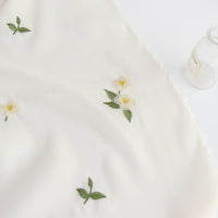 150cm Width x 95cm Length Camellia Floral Embridery Chiffon Lace Fabric
