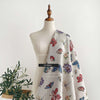 150cm Width x 95cm Length Dragonfly Butterfly and Flower Pattern Polyester Cotton Yarn-dyed Jacquard Fabric