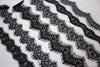 3 Yards Wave Shape Floral Embroidery Eyelash Lace Trim