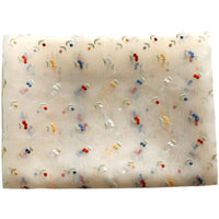 150cm Width x 95cm Length Organza Colorful Cherry Embroidery Lace Fabric