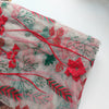 130cm Width x 95cm Length Premium 3D Botanical Floral Embroidery Lace Fabric