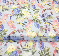 135cm Width Romantic flowers and birds print fabric by the Yard
