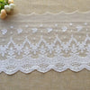 19.5cm Width x 190cm Length Vintage Branch Floral Embroidery Tulle Lace Fabric