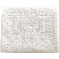 125cm Width x 95cm Length Vintage Floral and Geometry Pattern EmbroideryTulle Lace Fabric
