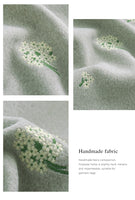 150cm Width x 95cm Length Premium Floral Embroidery Autumn and Winter Soft Woolen Coat Fabric